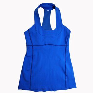 Lululemon Womens Small Blue Racerback Athletic Tank Top Built In Shelf Bra